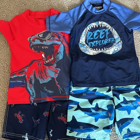 2 Sets of boys swimming shorts and UPF shirts size 6 🌟NWT 🌟 - Picture 5 of 6